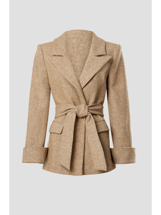 Favorite Daughter Jackets & Blazers - New, Favorite Daughter The Adrienne Belted Blazer in Beige Sz M #SJ2438